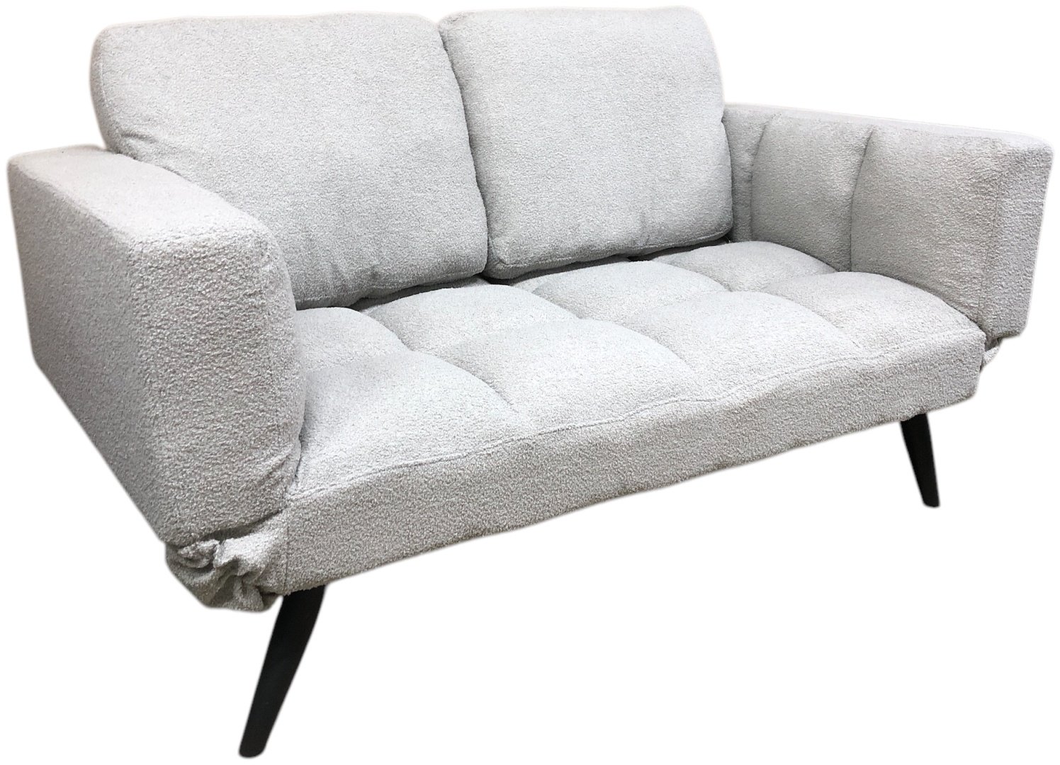 Диван QLM-137-1, 150х75 см, обивка ткань, светло серый купить,NaN