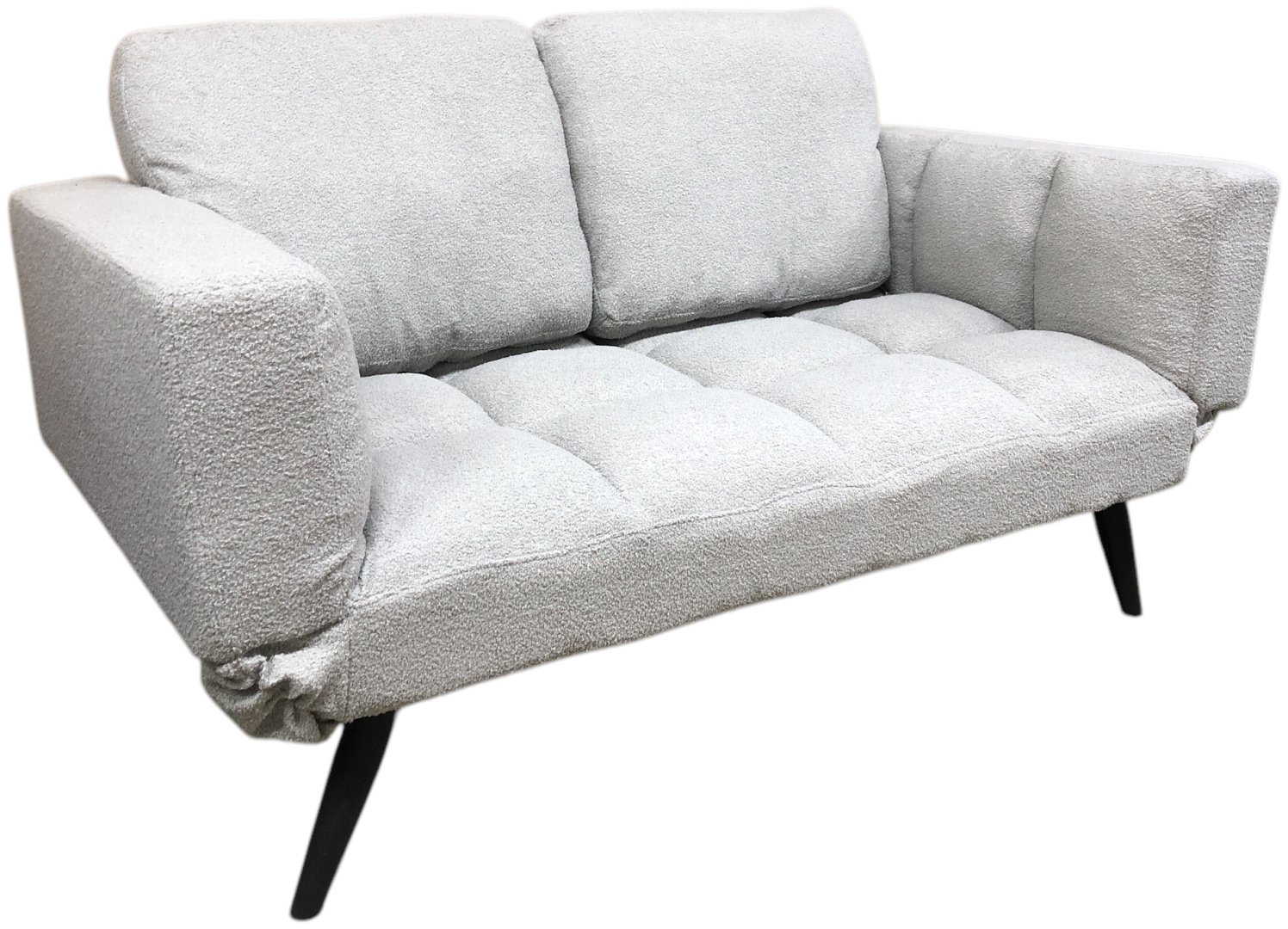 Диван QLM-137-1, 150х75 см, обивка ткань, светло серый купить,NaN