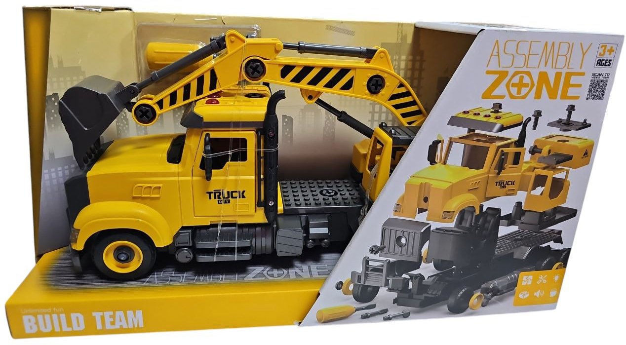 Спецтехника ASSEMBLY Экскаватор HW22128235, пластик, желтый купить,NaN
