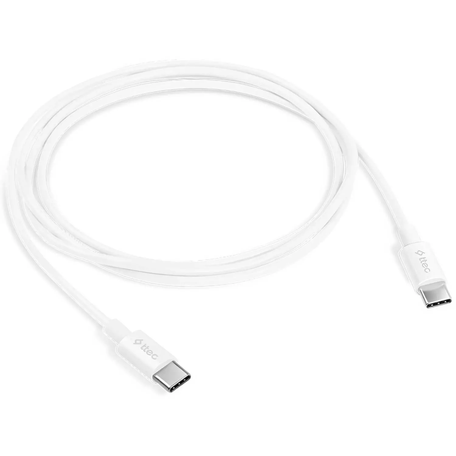 Кабель для телефона TTEC USB-C - USB-C 60W PD/QC Fast Charging/Data Cable 120 cm White купить,3490