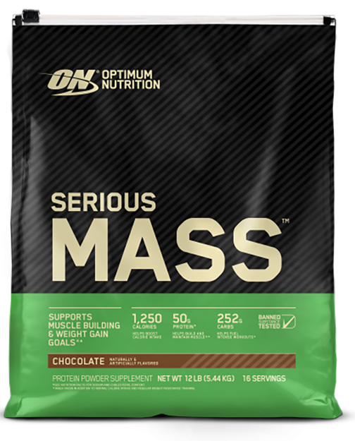 Гейнер Optimum Nutrition Serious Mass 12 lbs шоколад 5,44 кг  купить,NaN