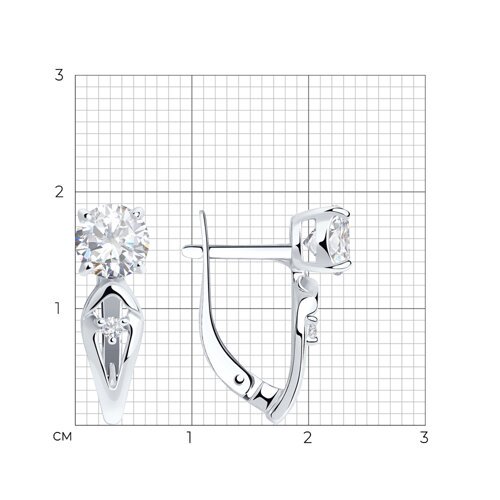 Серьги Diamant 94-120-00741-1 2,7гр. купить,NaN