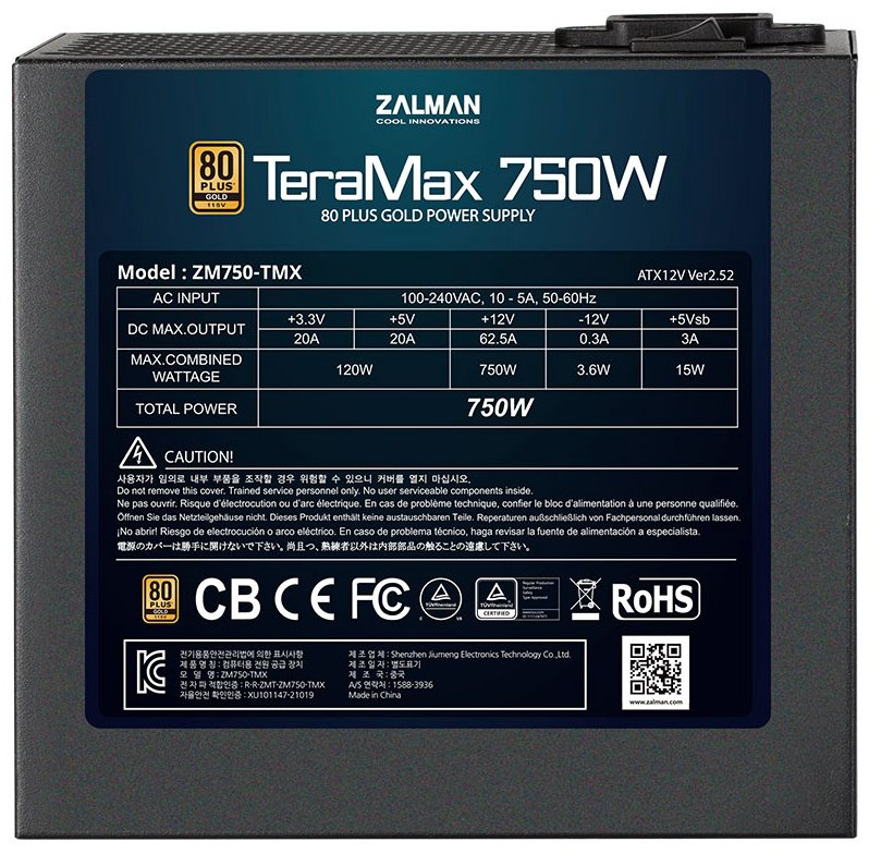 Блок питания Zalman ZM750-TMX 750 Вт купить,NaN
