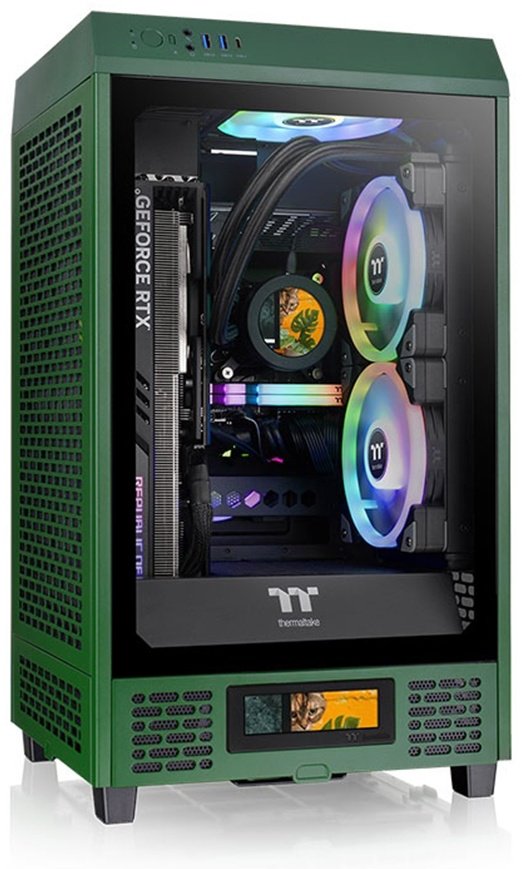 Корпус Thermaltake The Tower 200 CA-1X9-00SCWN-00 зеленый купить,NaN