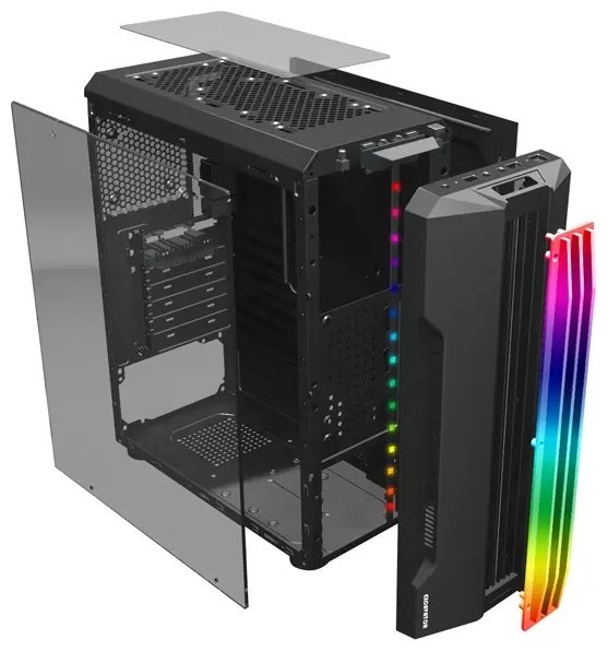 Корпус Wintek Flame D525-B TG черный купить,24990