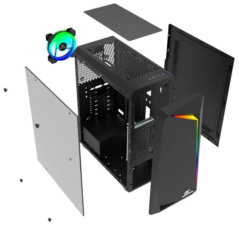 Корпус Wintek D533-B TG черный - ForteMarket Корпус Wintek D533-B TG черный купить,19490