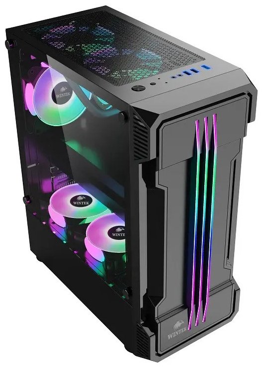 Корпус Wintek Flame-V2 D537-B TG черный купить,NaN