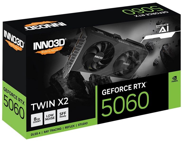 Видеокарта Inno3D RTX 5060 Twin X2 (N50602-08D7-195071N) 8 Гб купить,NaN