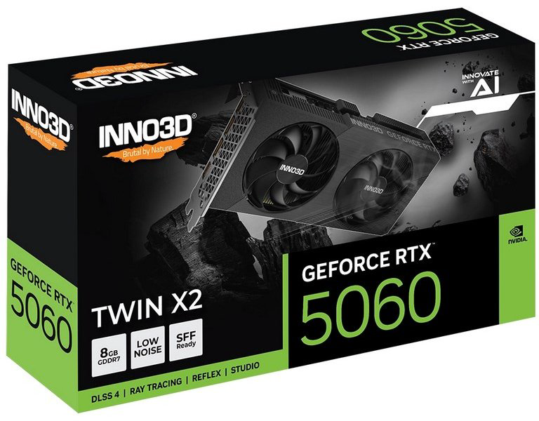 Видеокарта Inno3D RTX 5060 Twin X2 (N50602-08D7-195071N) 8 Гб купить,NaN