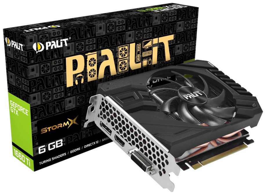 Видеокарта Palit GTX1660Ti STORMX 6G купить,NaN