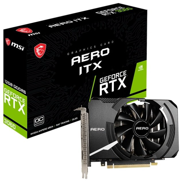 Видеокарта MSI GeForce RTX 3060 AERO ITX 12G OC 12 ГБ купить,NaN