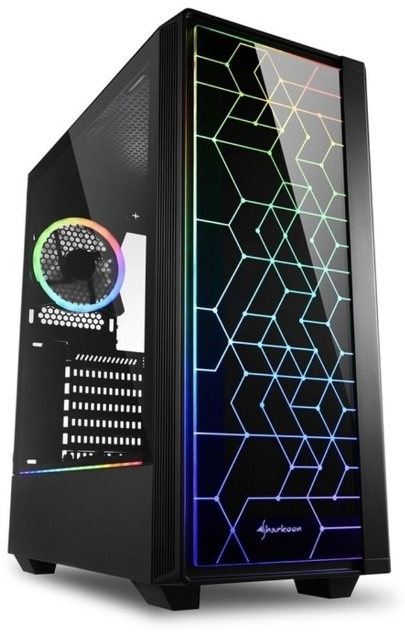 Корпус Sharkoon RGB LIT 100 черный купить,43490