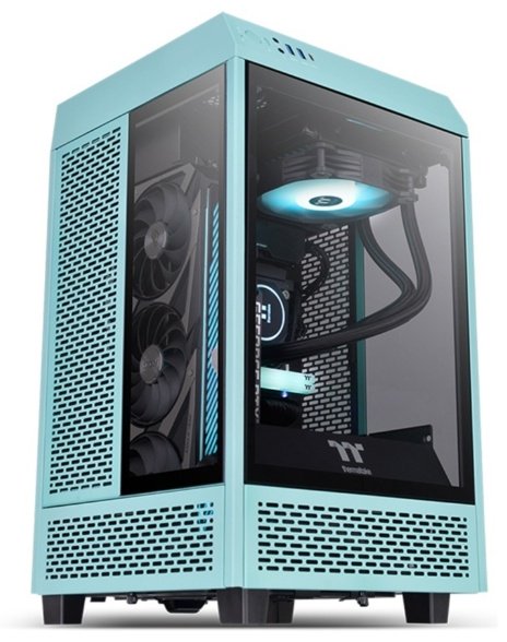 Корпус Thermaltake The Tower 100 CA-1R3-00SBWN-00 бирюзовый купить,NaN