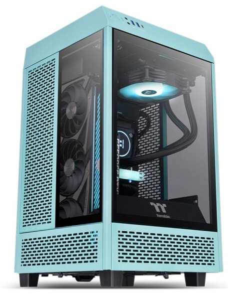 Корпус Thermaltake The Tower 100 CA-1R3-00SBWN-00 бирюзовый купить,NaN