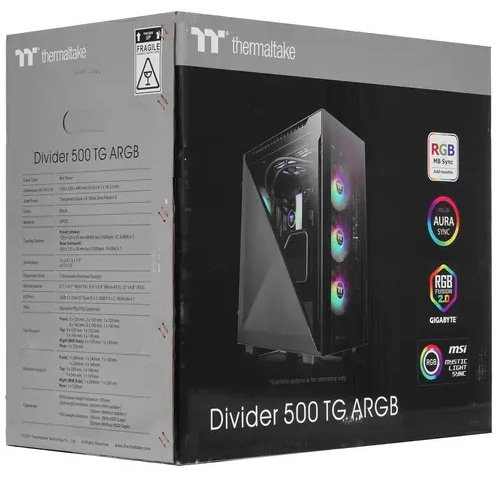 Корпус Thermaltake Divider 500 TG ARGB CA-1T4-00M1WN-01 черный - ForteMarket Корпус Thermaltake Divider 500 TG ARGB CA-1T4-00M1WN-01 черный купить,29990