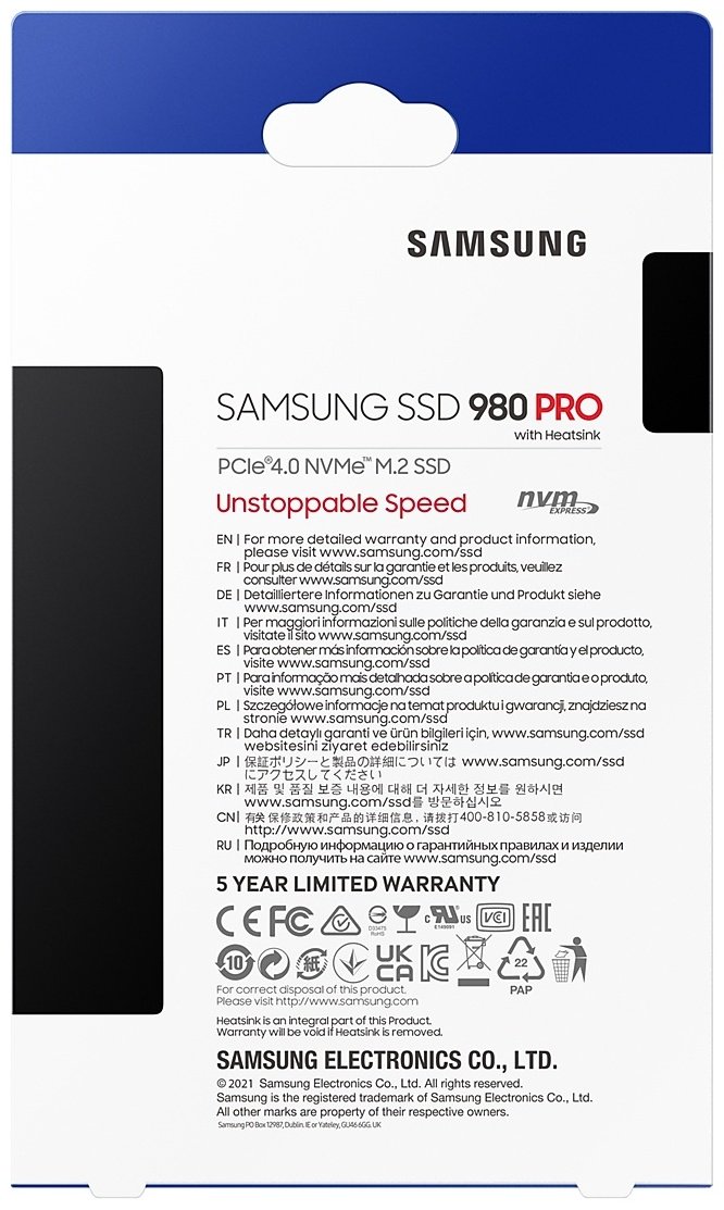 SSD Samsung 980 PRO MZ-V8P1T0CW 1000 Гб купить,NaN