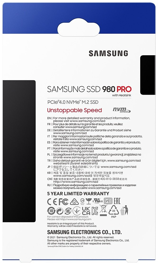 SSD Samsung 980 PRO MZ-V8P1T0CW 1000 Гб купить,NaN