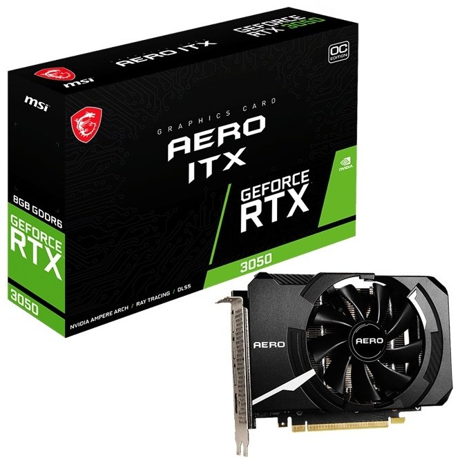 Видеокарта MSI GeForce RTX 3050 AERO ITX OC 8 ГБ