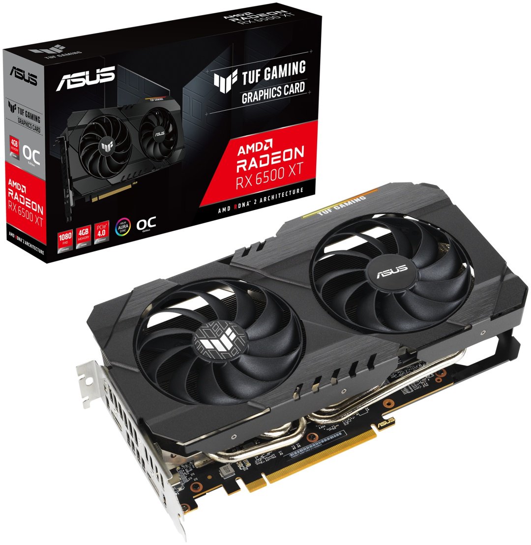 Видеокарта ASUS TUF Gaming Radeon RX 6500 XT OC 4 ГБ