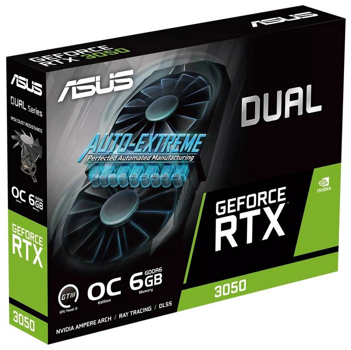 Видеокарта ASUS RTX 3050 Dual OC DUAL-RTX3050-O6G 6 Гб купить,182790