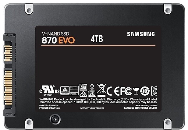 Samsung 870 EVO MZ-77E4T0BW 4TB черный купить,NaN