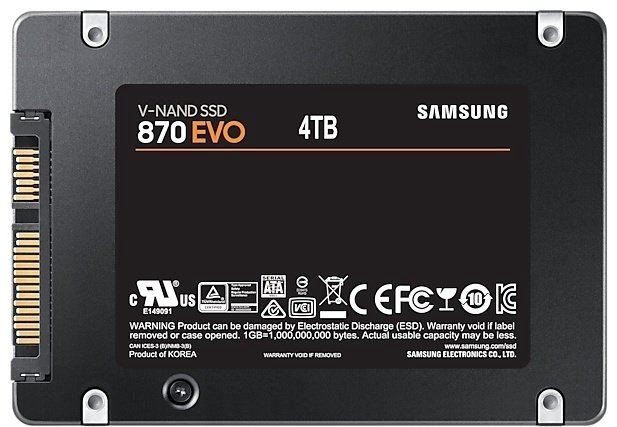 Samsung 870 EVO MZ-77E4T0BW 4TB черный купить,NaN