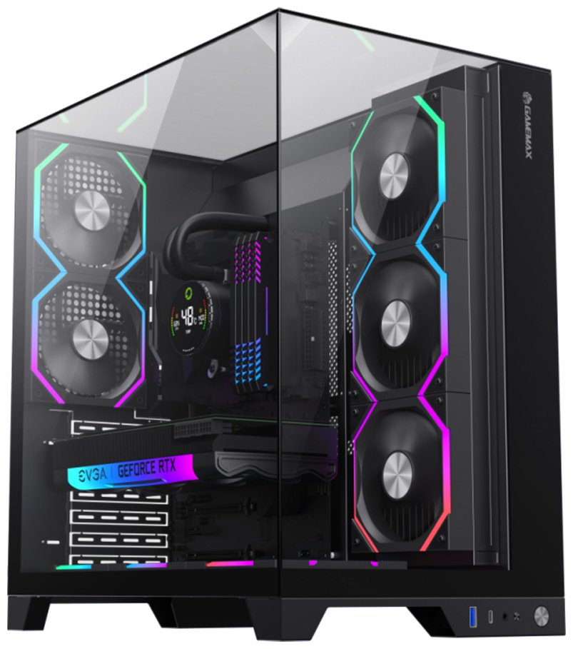 Корпус Game Max Infinity Pro BK Black без Б/П черный купить,NaN