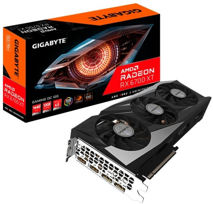 Видеокарта GIGABYTE Radeon RX 6700 XT GAMING OC 12G GV-R67XTGAMING OC-12GD 12Gb купить,NaN