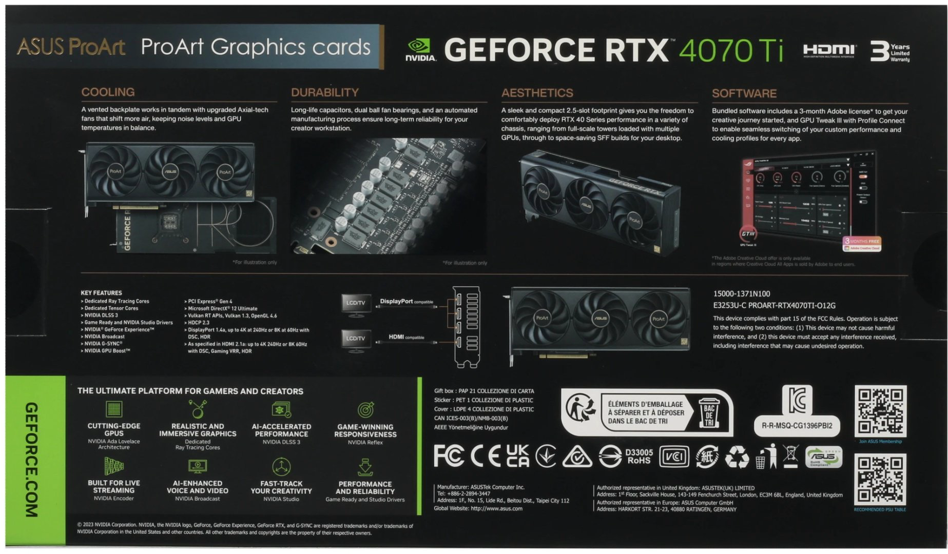 Видеокарта ASUS PROART-RTX4070TI-O12G 12 Гб - ForteMarket Видеокарта ASUS PROART-RTX4070TI-O12G 12 Гб купить,NaN
