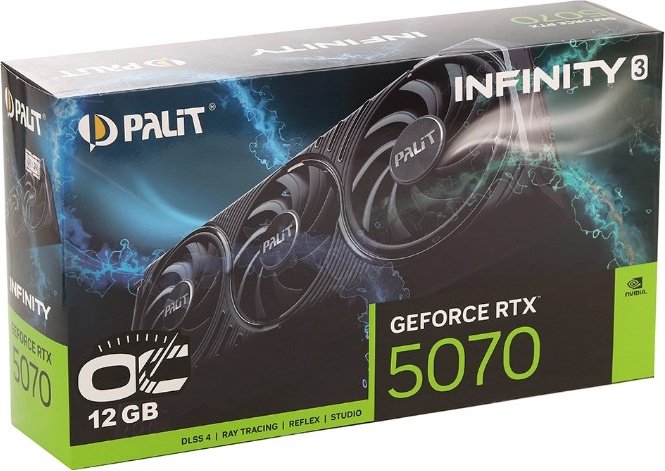 Видеокарта Palit RTX 5070 Infinity 3 OC (NE75070S19K9-GB2050S) 12 Гб