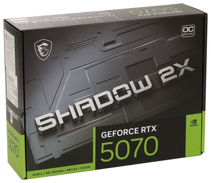 Видеокарта MSI RTX 5070 Shadow 2X OC (RTX 5070 12G SHADOW 2X OC) 12 Гб