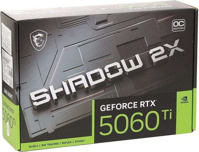 Видеокарта MSI RTX 5060 Ti Shadow 2X OC Plus 16 Гб