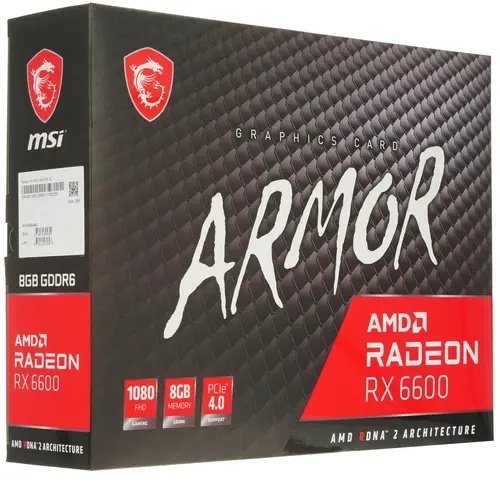 Видеокарта MSI RX 6600 ARMOR 8 ГБ