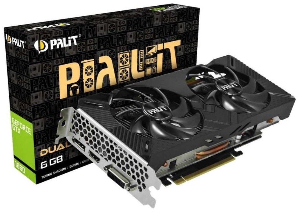 Видеокарта Palit GeForce GTX 1660 Dual NE51660018J9-1161C 6GB купить,237250