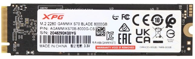 SSD ADATA AGAMMIXS70B-8000G-CS 8000 Гб купить,NaN