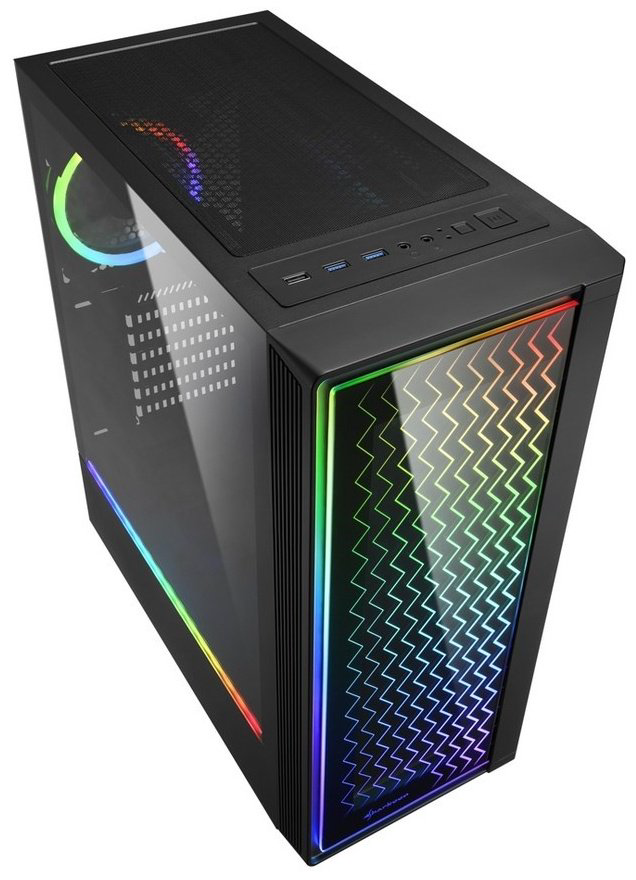 Корпус Sharkoon RGB LIT 200 черный купить,43350
