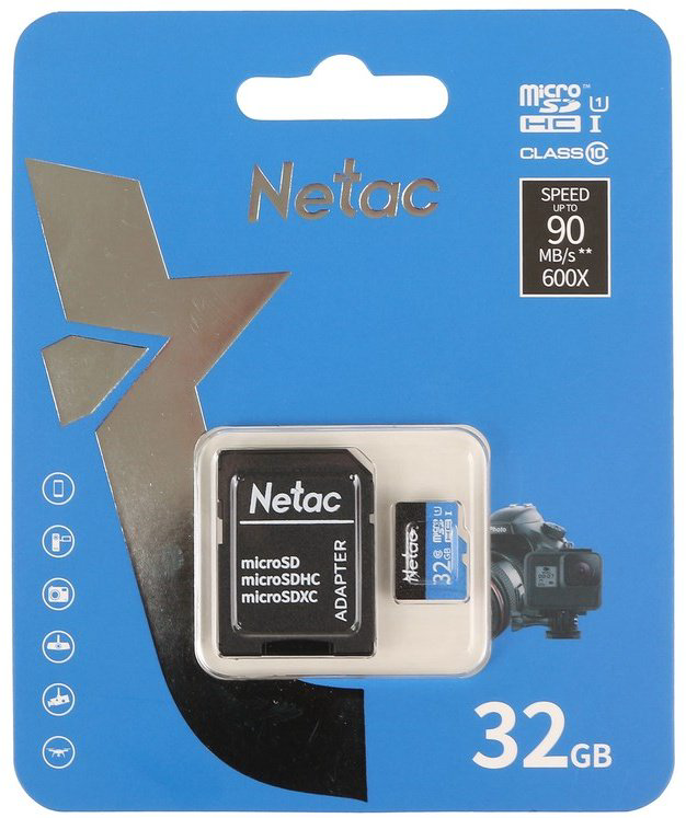 Карта памяти Netac P500 Standart NT02P500STN-032G-R 32 Гб купить,NaN