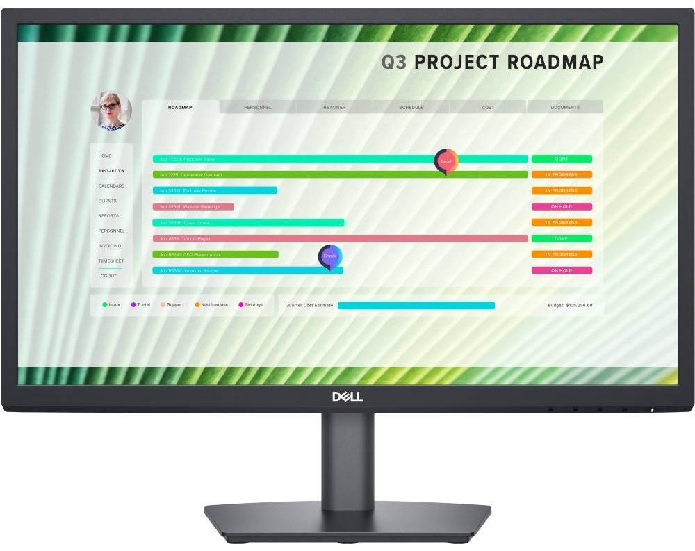 Монитор 21.5" DELL 210-BDRL черный