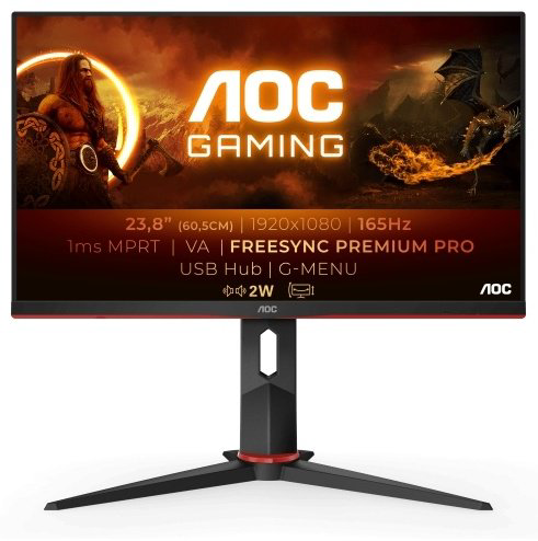 Монитор 23.8" AOC 24G2SU/BK черный купить,146650