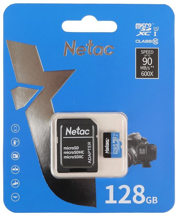 Карта памяти Netac P500 Standart NT02P500STN-128G-R 128 Гб купить,NaN