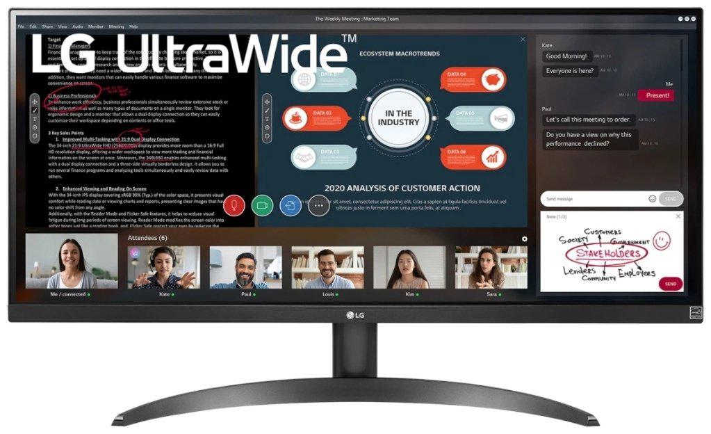 Монитор 29" LG 29WP500-B черный купить,NaN
