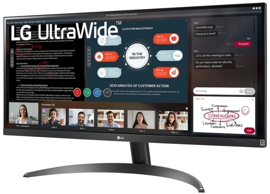 Монитор 29" LG 29WP500-B черный купить,NaN