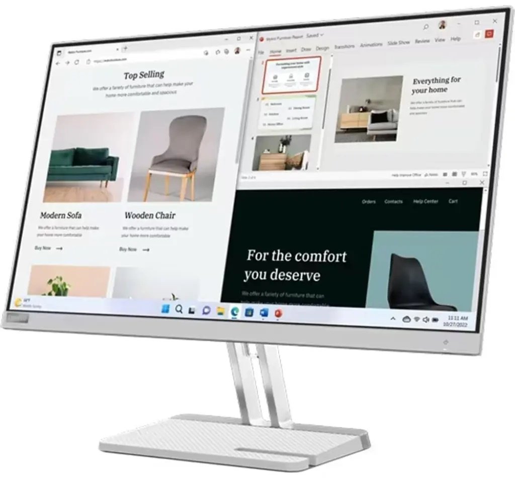 Монитор 27" Lenovo L27e-40 67ACKAC4EU серый купить,NaN