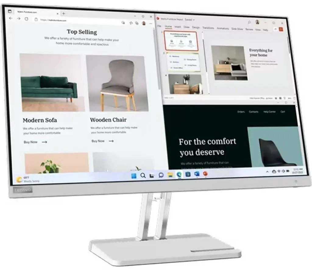Монитор 27" Lenovo L27e-40 67ACKAC4EU серый купить,NaN