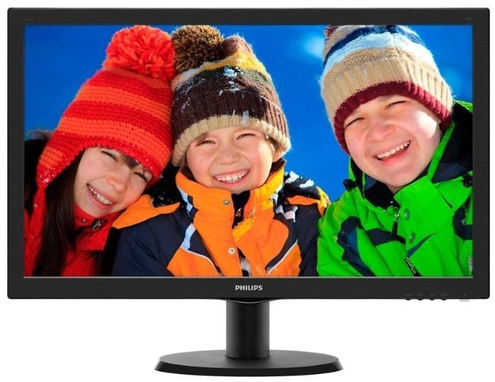 Монитор 23.6" Philips 243V5QSBA черный купить,NaN