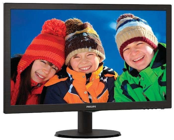 Монитор 23.6" Philips 243V5QSBA черный купить,NaN