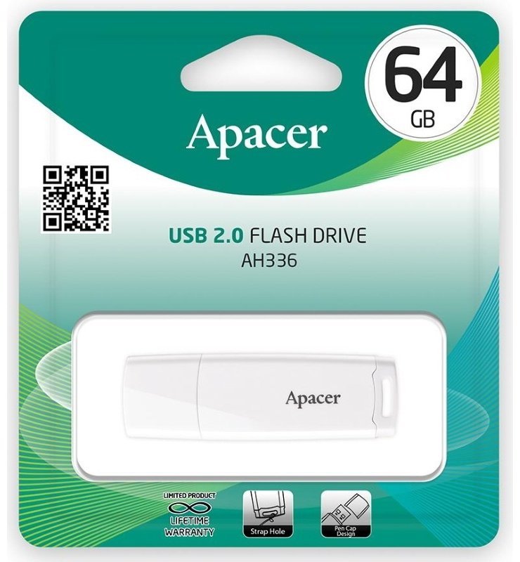 Apacer AP64GAH336W-1 64Gb белый