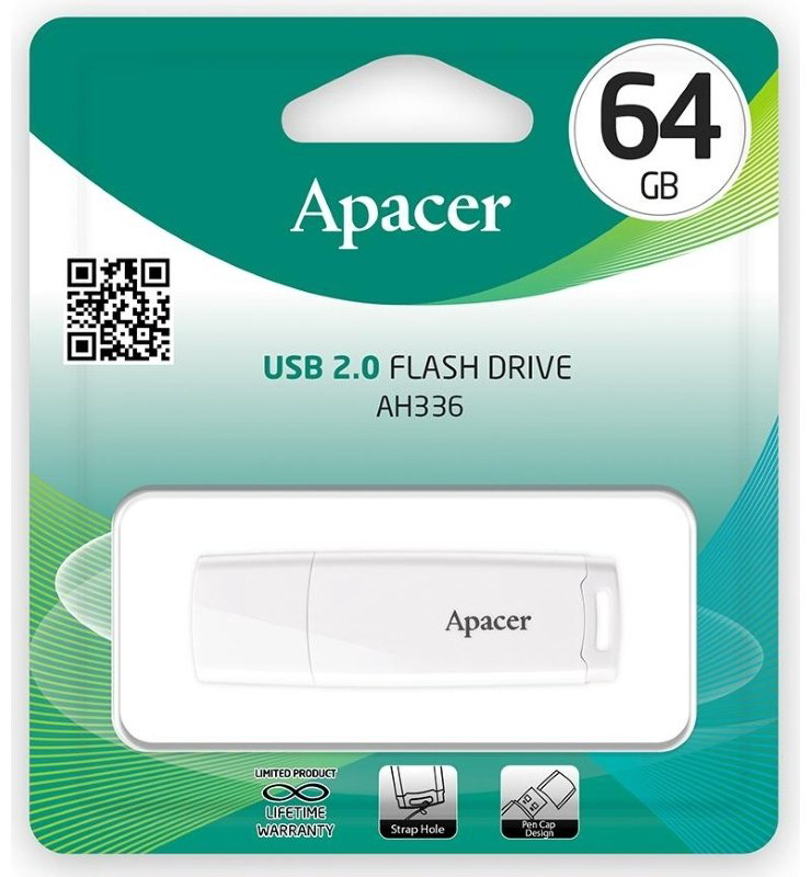 Apacer AP64GAH336W-1 64Gb белый купить,4024