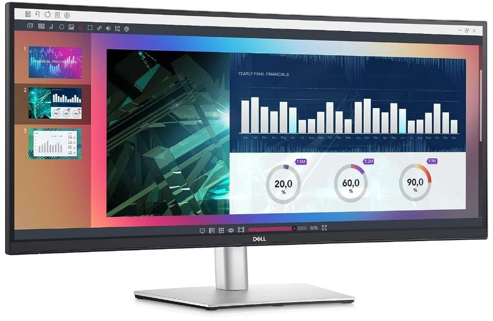 Монитор 34.14" DELL P3424WE 210-BGTY серебристый купить,NaN