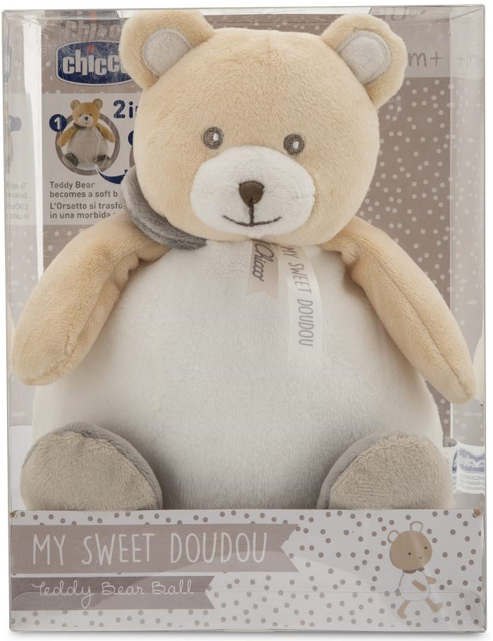 Игрушка развивающая мягкая набивная Chicco Teddy Bear Ball купить,NaN